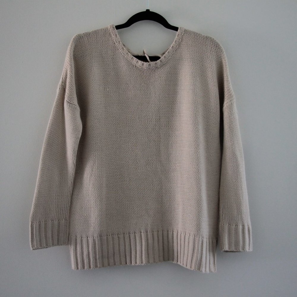Cream openback sweater